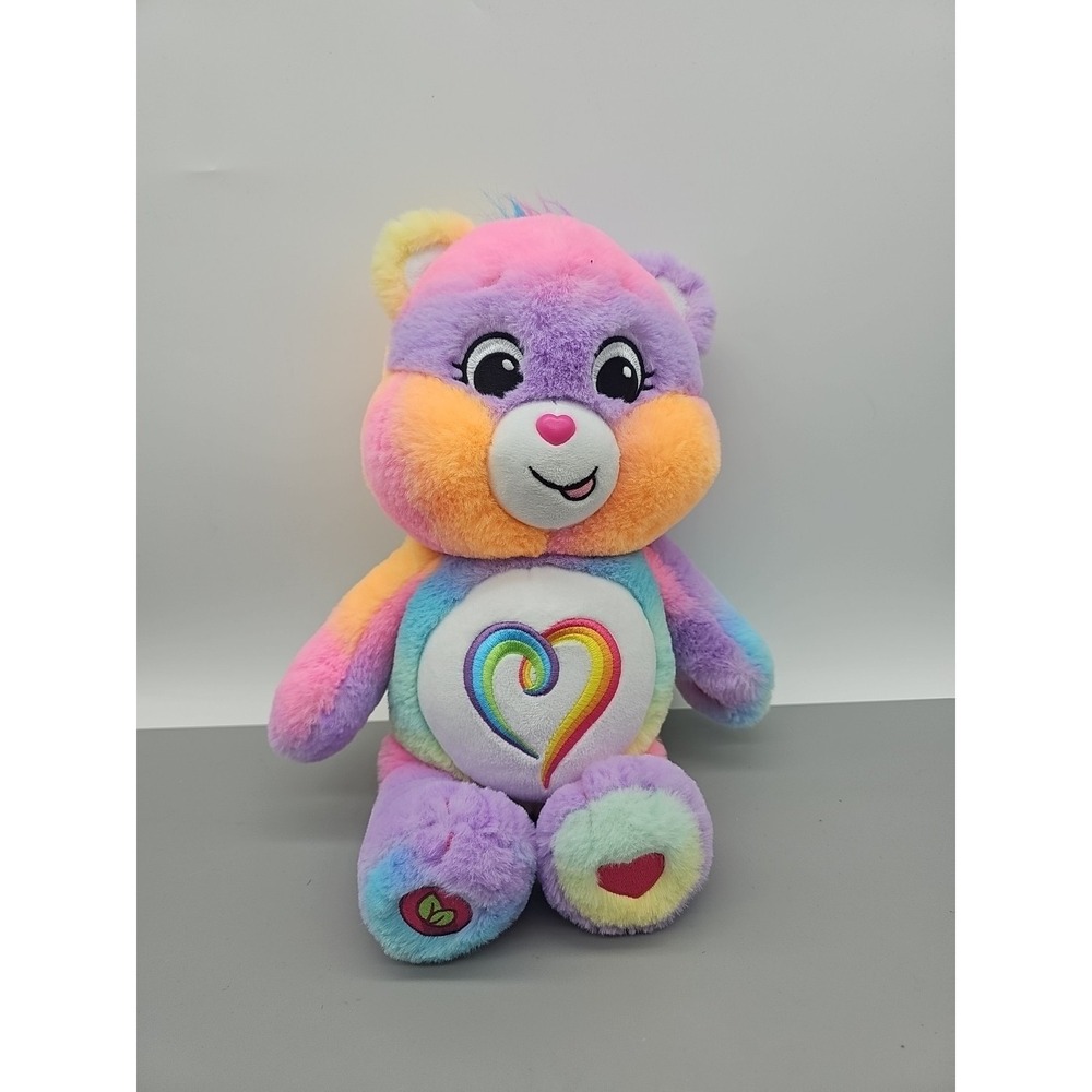Care Bears Tye Dye 14" Plush Togetherness Bear Smoke Free Home